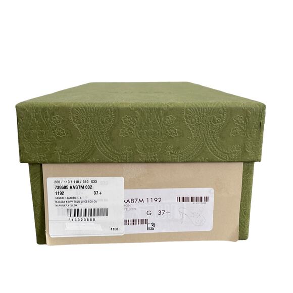 New GUCCI Women's BLACK Interlocking G Python Bow Mule Size 37.5 EUR | US 7.5 - Picture 13 of 14